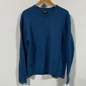 Bonobos merino wool blend Teal-Blue Crewneck Sweater